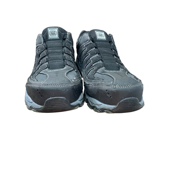 Skechers Work Mens Black leather fabric steel toe Sneakers Size 10 SKU 9054 - Picture 11 of 16